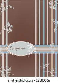A vintage abstract texture with flowers and stripes