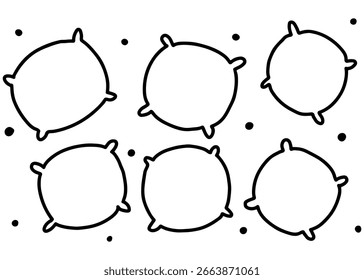 Conjunto de Vector abstracto de Antiguas con almohada para un elemento de diseño único
