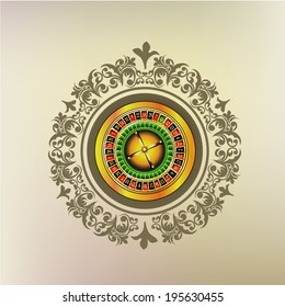 Vintage abstraction casino roulette. Vector 