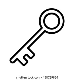 Vintage access key line art vector ==icon for apps and website