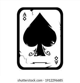 vintage ace of spades, playing card