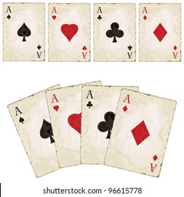 Vintage aces, poker