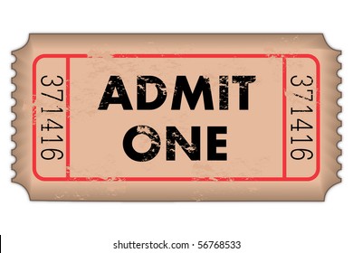 Vintage Admission Ticket