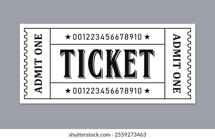 Vintage Admit One Ticket Ticket and Coupon Template