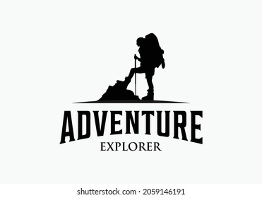 diseño del logotipo de vintage adventure explorer
