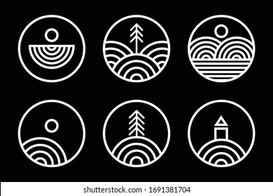 Vintage adventure logo collection. Premium vector