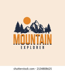 Vintage adventure logo Premium Vector