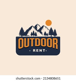 Vintage adventure logo Premium Vector