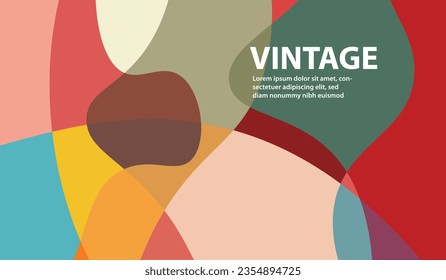 vintage aesthetic, abstract background and colorful wallpaper, free space, for projects, oil and flat design