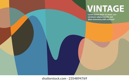 vintage aesthetic, abstract background and colorful wallpaper, free space, for projects, oil and flat design