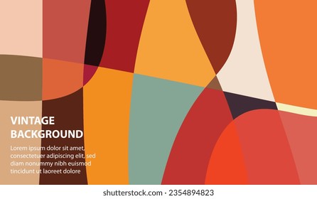 vintage aesthetic, abstract background and colorful wallpaper, free space, for projects, oil and flat design