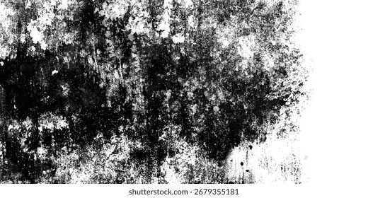 Antiguas superficie de pared envejecida con manchas blancas y negras