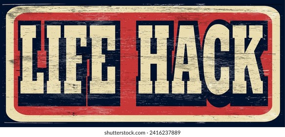 Vintage-Alter und abgenutzter Hack auf Holz