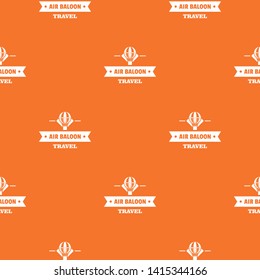 Vintage air balloon pattern vector orange for any web design best