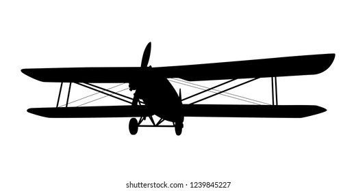 Vintage Aircraft Silhouette Vector Stock Vector (Royalty Free ...