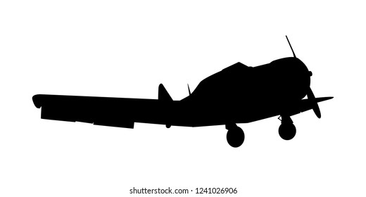 Vintage Aircraft Silhouette Vector Stock Vector (Royalty Free ...