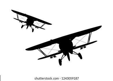 Vintage Aircraft Silhouette Vector Stock Vector (Royalty Free ...