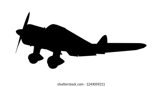 Vintage Aircraft Silhouette Vector Stock Vector (Royalty Free ...