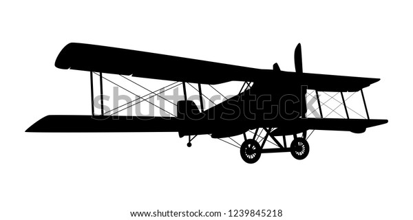 Vintage Aircraft Silhouette Vector Stock Vector (Royalty Free ...