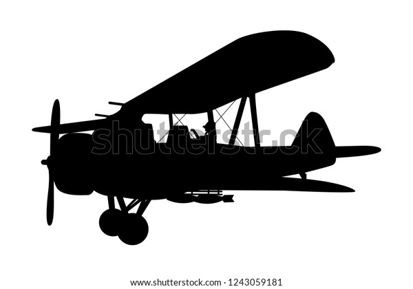 Vintage Aircraft Silhouette Vector Stock Vector (Royalty Free ...