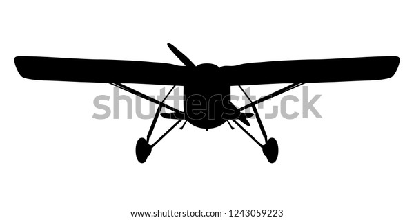 Vintage Aircraft Silhouette Vector Stock Vector Royalty Free 1243059223