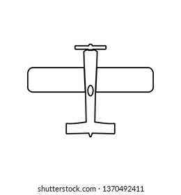 Vintage airplane icon. Element of Army plane for mobile concept and web apps icon. Outline, thin line icon for website design and development, app development
