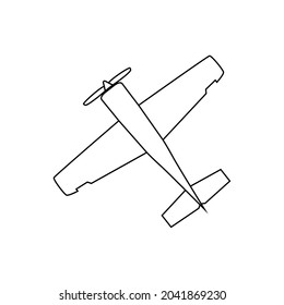 Vintage airplane icon vector. aircraft illustration sign. plane symbol. fly logo.