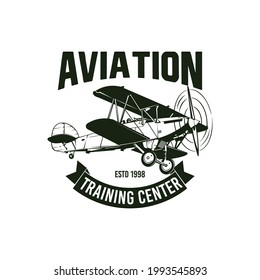 Vintage Airplane logo design, perfect for Design elements for logos, badges, labels. Vector illustration. 