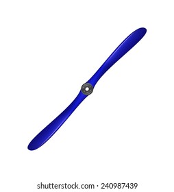 Vintage airplane propeller in blue design 