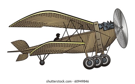 Vintage Airplane vector