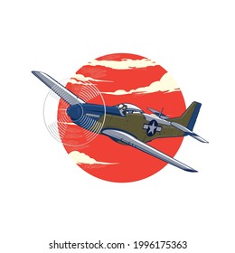 Vintage Airplane vector illustration, perfect for tshirt design