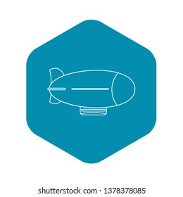 Vintage airship icon. Outline illustration of vintage airship vector icon for web