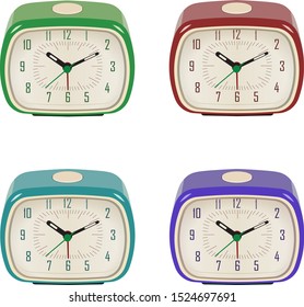 Vintage Alarm Clock set of four color