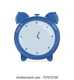 Vintage alarm clock. Vector modern flat style cartoon character illustration.Isolated on white background. alarm clock concept