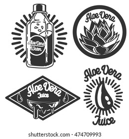 Vintage Aloe vera emblems