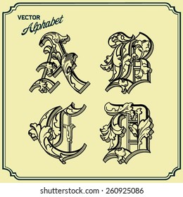 VINTAGE ALPHABET ABCD
