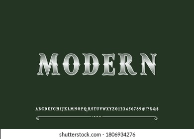 vintage alphabet  font,  black style background vector, typeface design