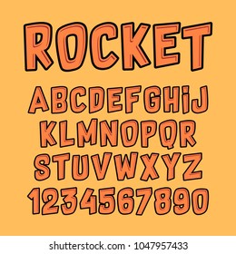 Vintage alphabet font design  handcrafted vector collection