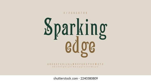 Vintage alphabet letters Font. Minimal modern urban fonts for logo, brand etc. Typography vector illustration