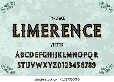 vintage alphabet, typeface vector, black and gray style