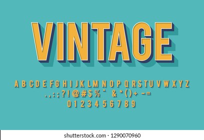 vintage alphabet vector design, classic tetter typeset