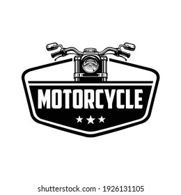 Vintage American Custom Motorcycle Emblem Logo Design. Ready made logo template set vector isolated