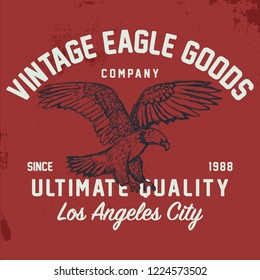 vintage American eagle typography vector illustration