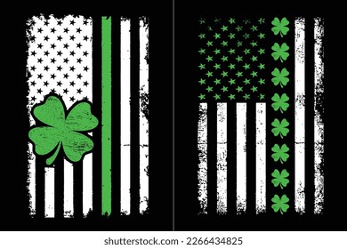 Vintage American Flag St. Patrick's Day