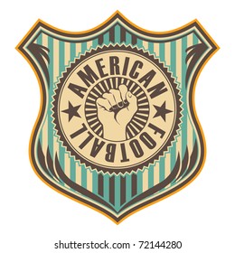 Vintage American Football Crest. Vector Illustration.