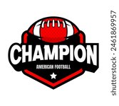 Vintage american football logo badge vector isolated. Football logo vector template. American football league vintage label, emblem and design element