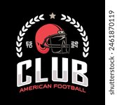 Vintage american football logo badge vector isolated. Football logo vector template. American football league vintage label, emblem and design element
