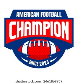 Vintage american football logo badge vector isolated. Football logo vector template. American football league vintage label, emblem and design element
