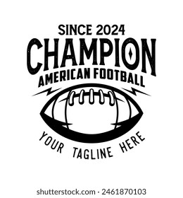 Vintage american football logo badge vector isolated. Football logo vector template. American football league vintage label, emblem and design element