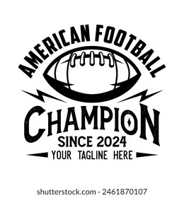 Vintage american football logo badge vector isolated. Football logo vector template. American football league vintage label, emblem and design element